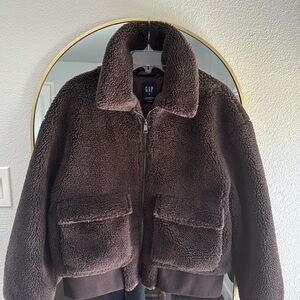 GAP Brown Sherpa Jacket - Sz Medium